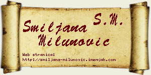 Smiljana Milunović vizit kartica